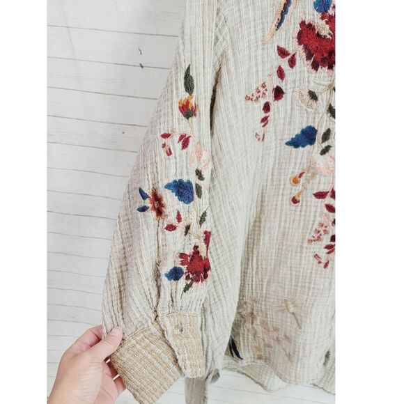 Johnny Was Workshop Voyager Tunic in Stripe, sz Large - Picture 5 of 14